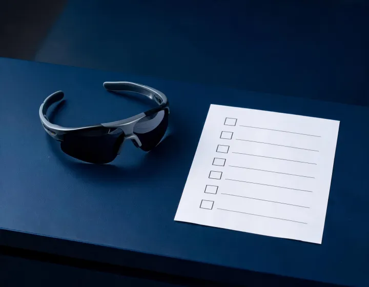 Golf sunglasses mens requirement worksheet illustration